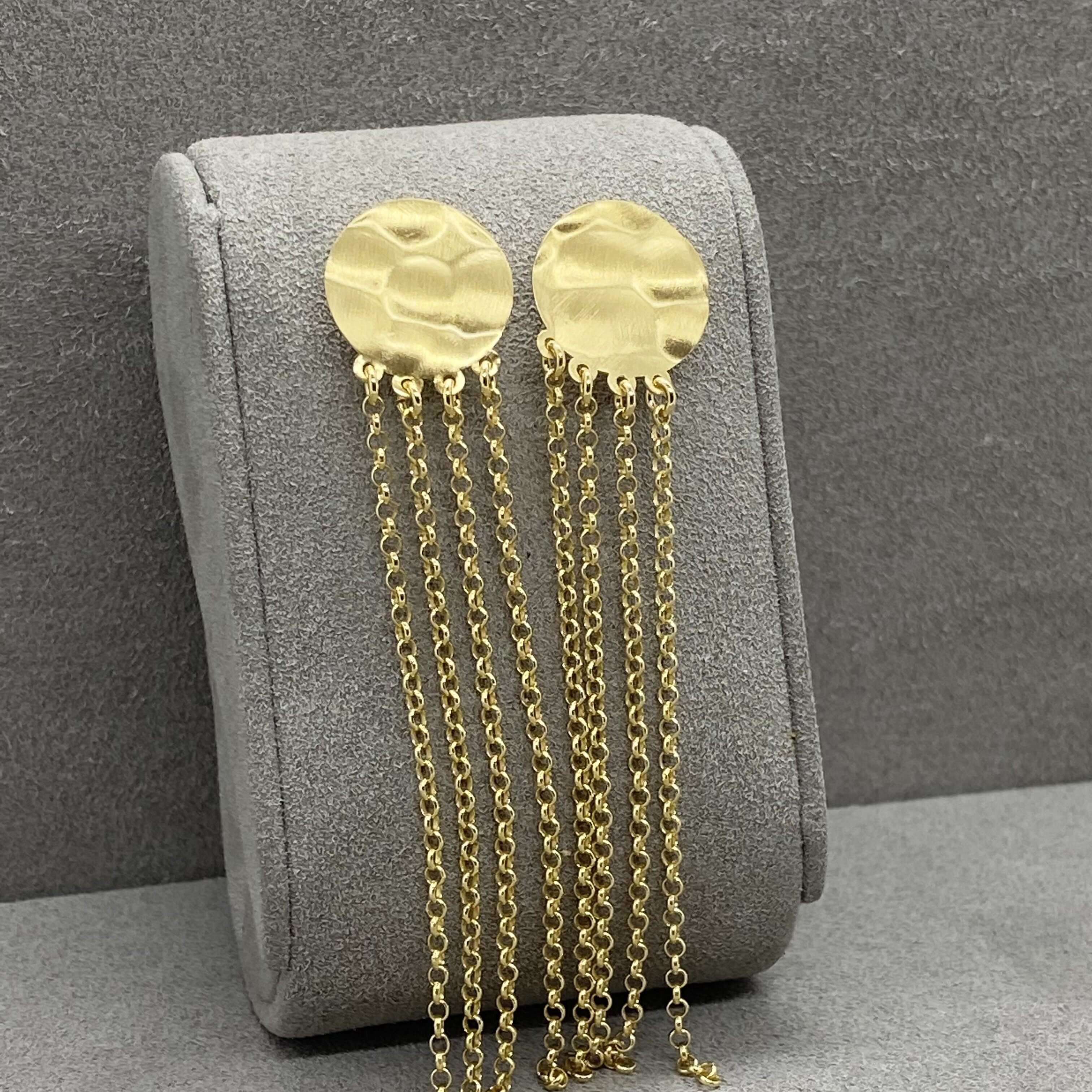 Extra long chain on sale earrings